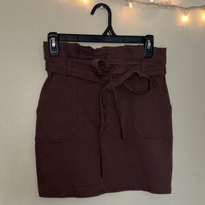 Brown Paperbag Skirt